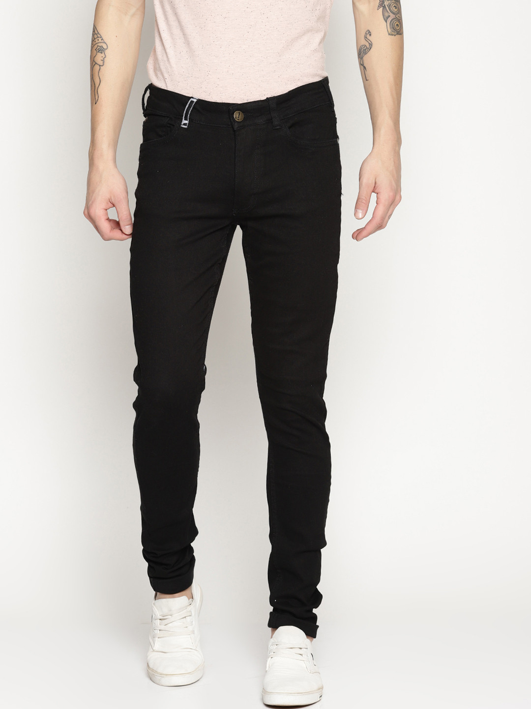 

IMPACKT Men Black Skinny Fit Mid-Rise Clean Look Stretchable Jeans