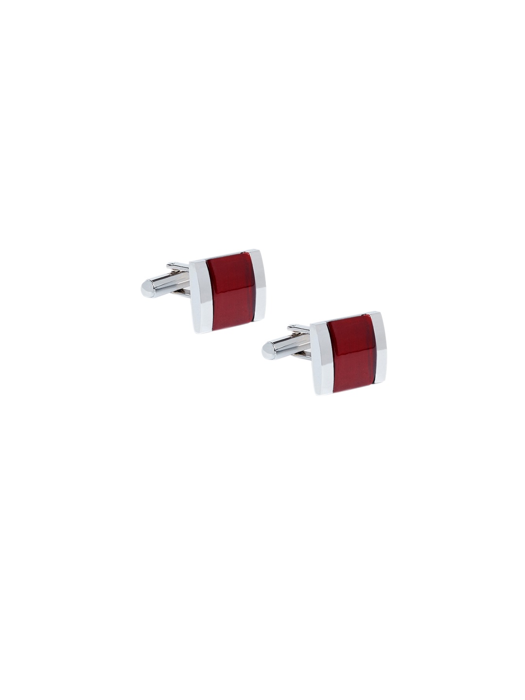 

Alvaro Castagnino Maroon Rectangle Cufflinks