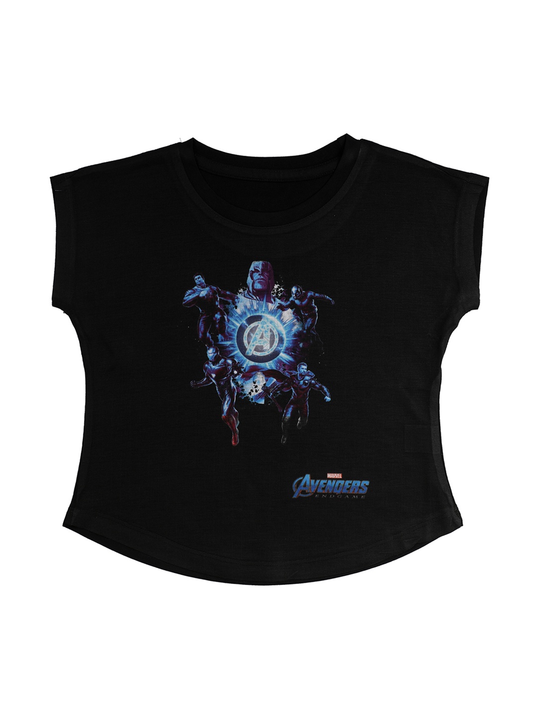

Marvel by Wear Your Mind Girls Black Printed Top