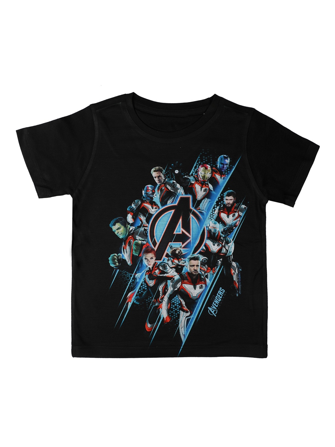 Marvel by Wear Your Mind Boys Black Printed Round Neck T-shirt