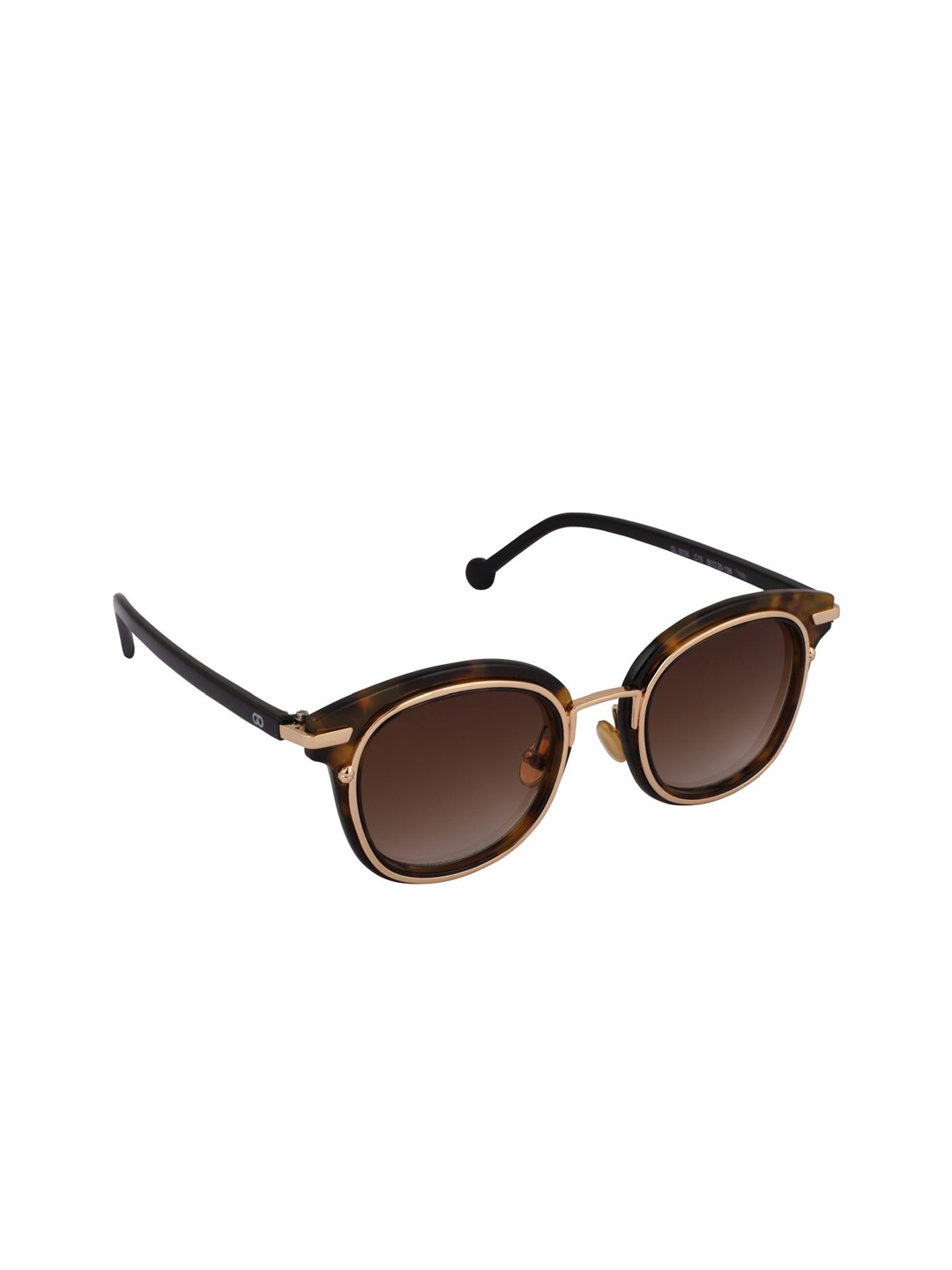 GIO COLLECTION Unisex Brown Round Sunglasses GL5038C010