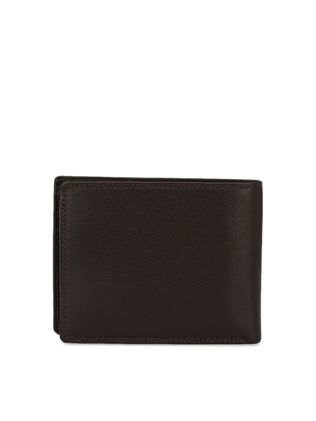 

Pacific Gold Men Brown Solid Two Fold Leather Wallet