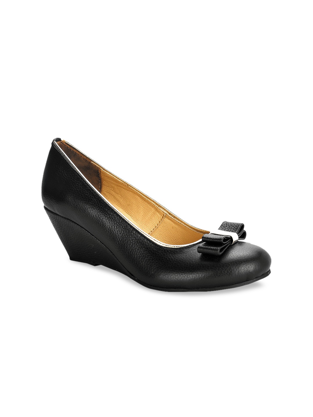 

Eske Women Black Solid Leather Pumps