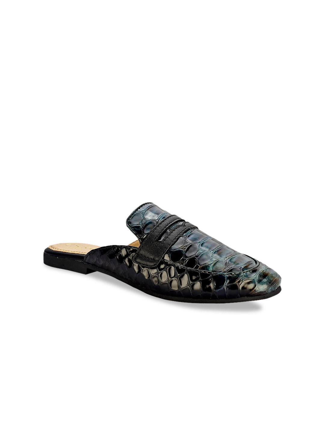 

Eske Women Blue Textured Leather Mules