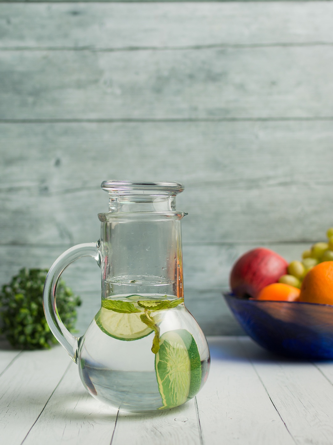 

Pasabahce Transparent Solid Glass Water Jug Set 1000 ml, White
