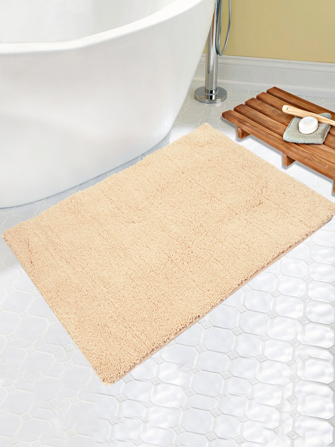 

Saral Home Unisex Beige Anti-Skid Bath Rug