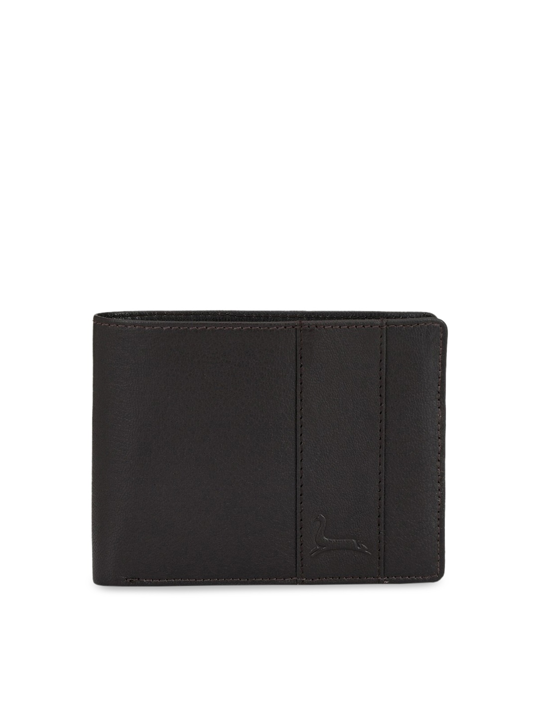 

Pacific Gold Men Brown Solid Two Fold Wallet