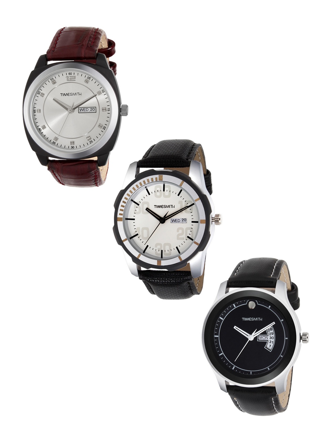 

TIMESMITH Men Set of 3 Multicoloured Analogue Watch TSC-003-004-006, Multi