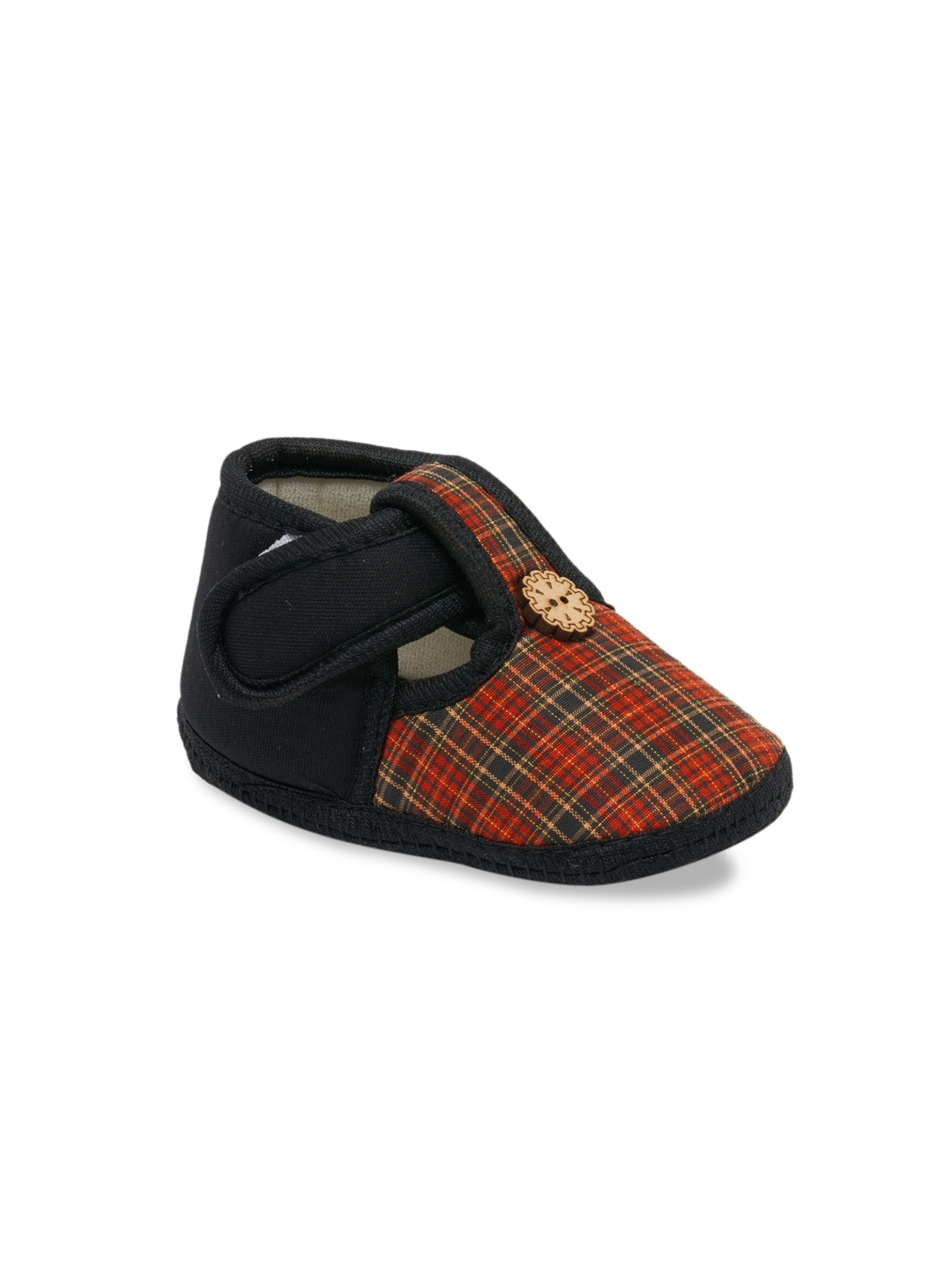 

CHiU Kids Black & Red Checked Booties