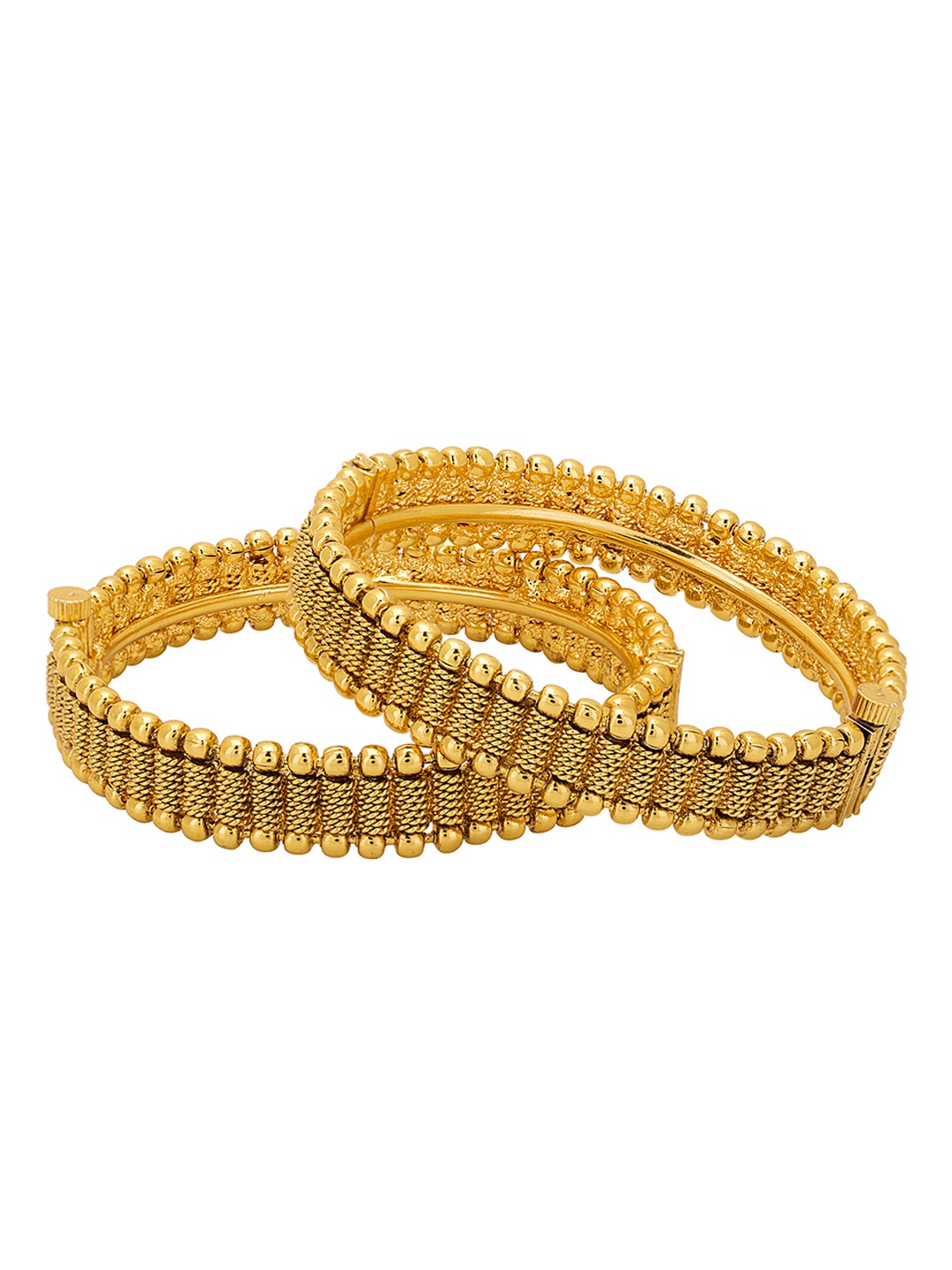 

Adwitiya Collection Set of 2 24KT Gold-Plated Bangles