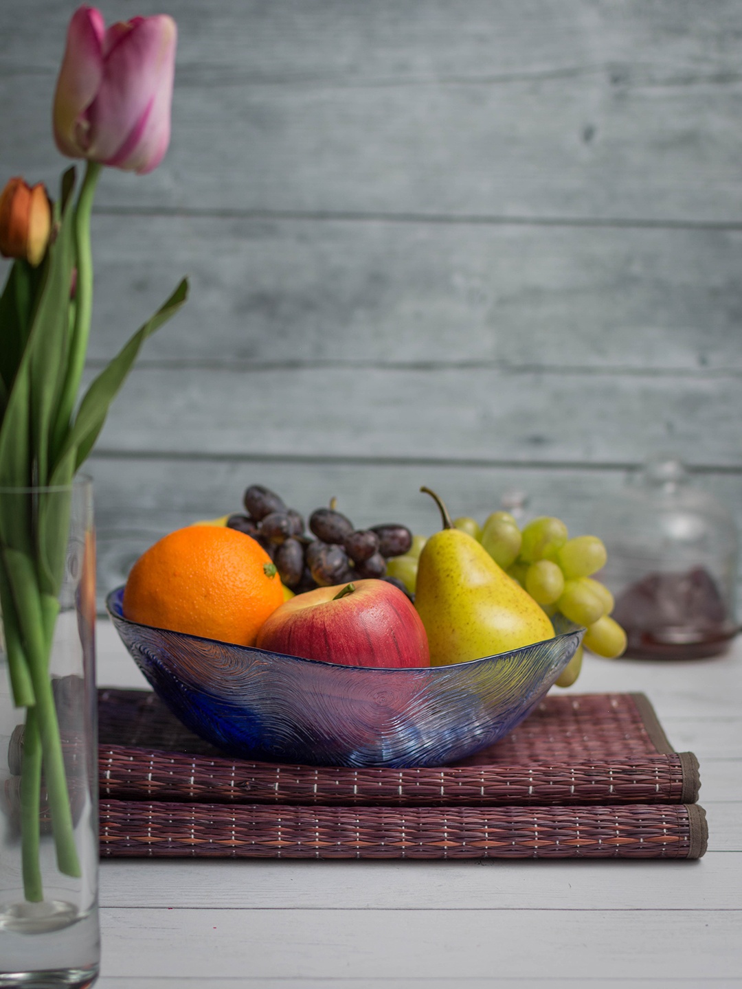 

Pasabahce Linden Batik Glass Service Bowl 2 Litre, Blue