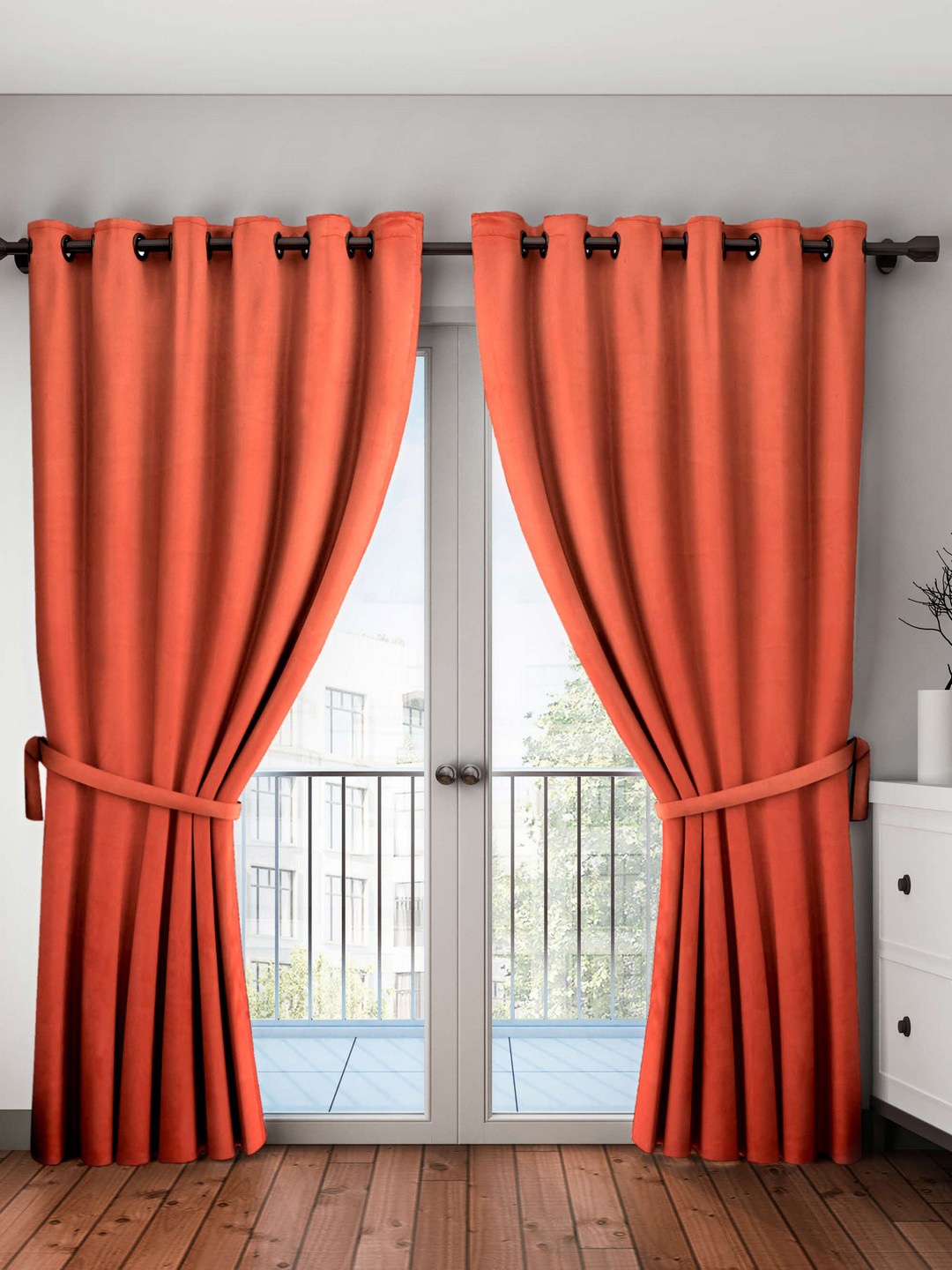 

BIANCA Rust Black Out Door Curtains