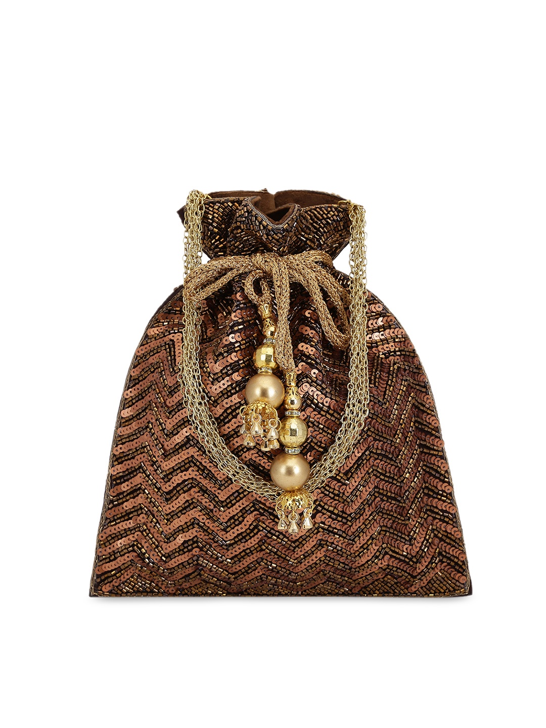 

Tarini Nirula Copper-Toned Textured Clutch