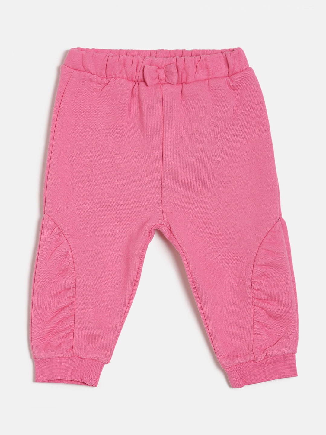 

MINI KLUB Girls Pink Solid Slim-Fit Joggers