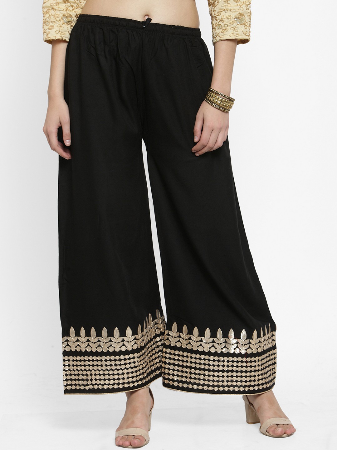 

Clora Creation Women Black Solid Straight Palazzos