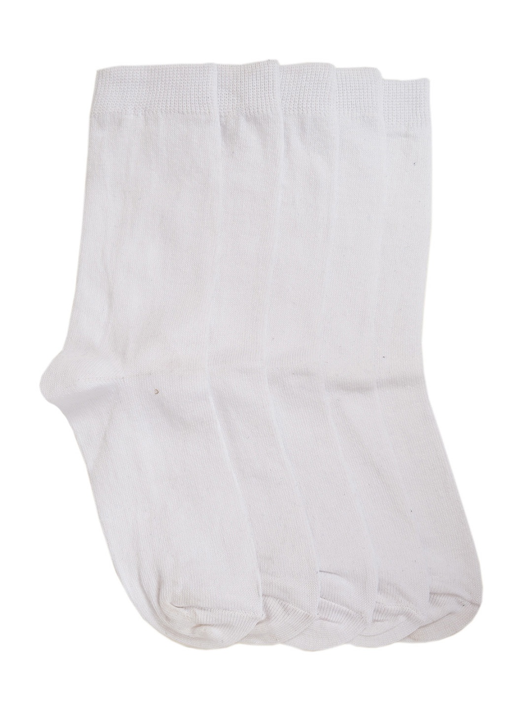 

MARC Kids Pack of 5 White Solid Above Ankle-Length Socks