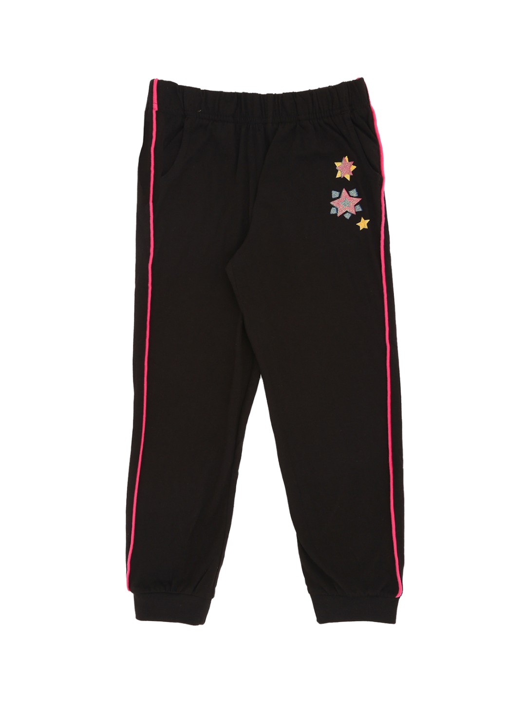 

Pantaloons Junior Girls Black Solid Slim-Fit Joggers