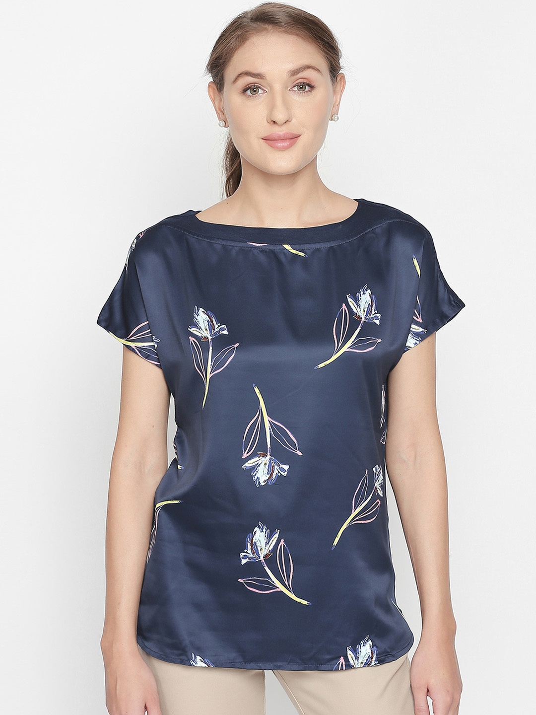 

Annabelle by Pantaloons Women Blue Printed Top