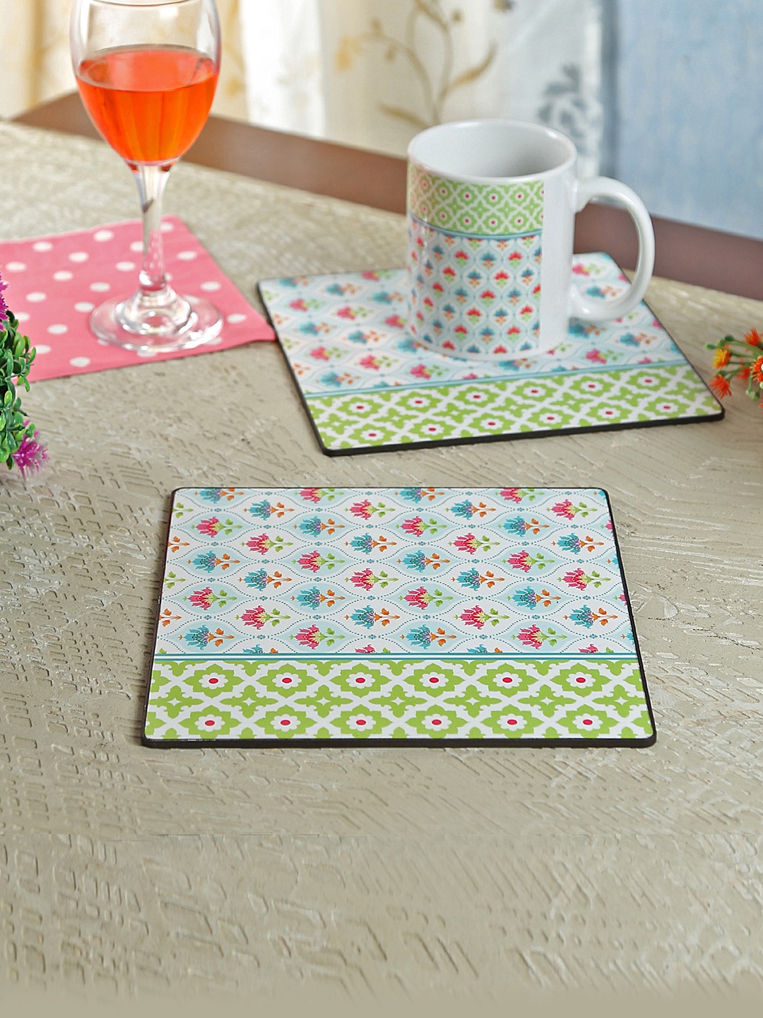 

Reinvention Factory Set of 4 Wooden Coasters, White