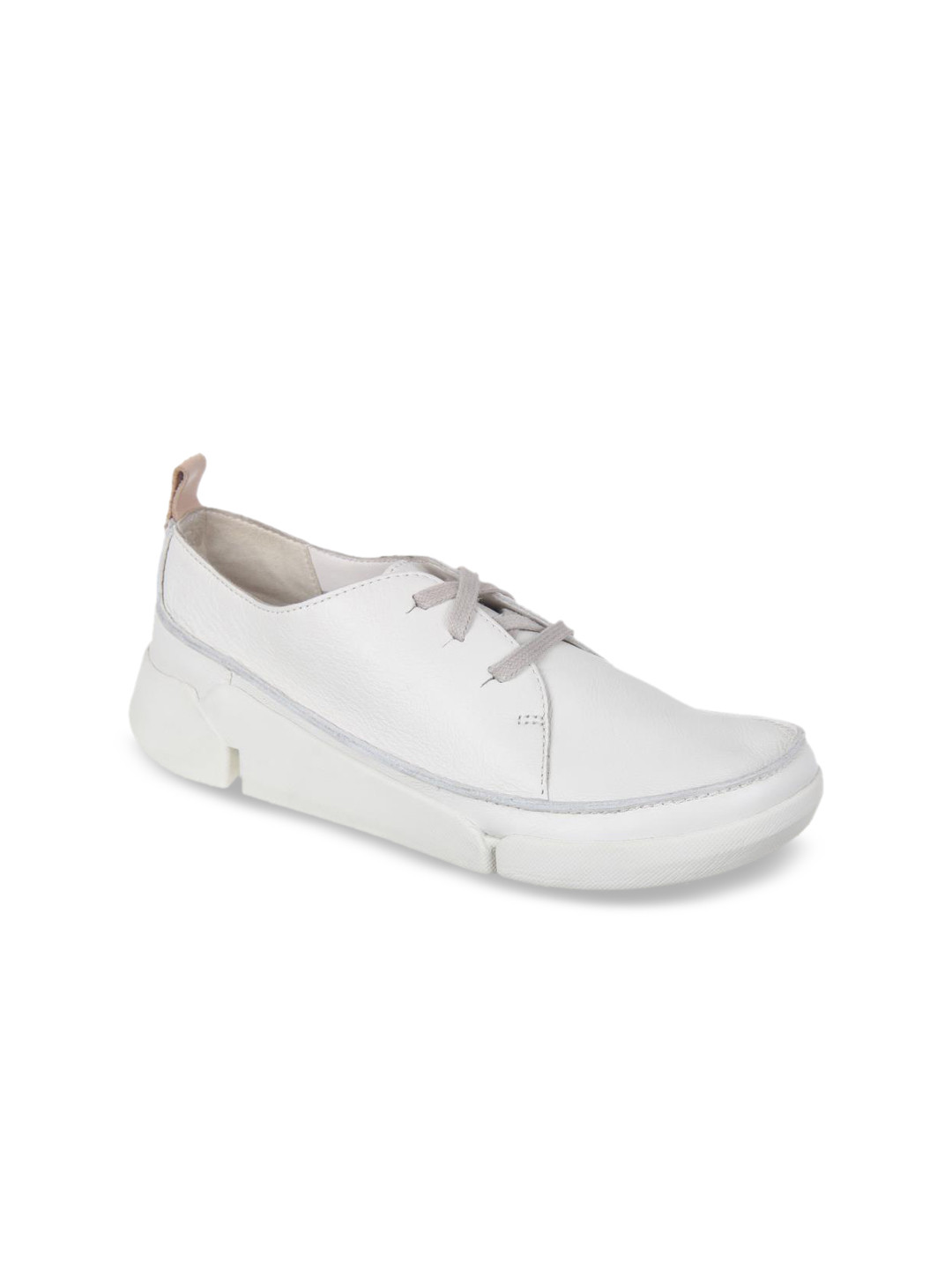 

Clarks Men White Leather Sneakers