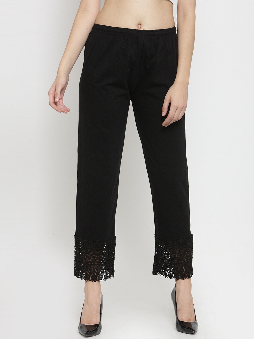 

Clora Creation Women Black Solid Straight Palazzos