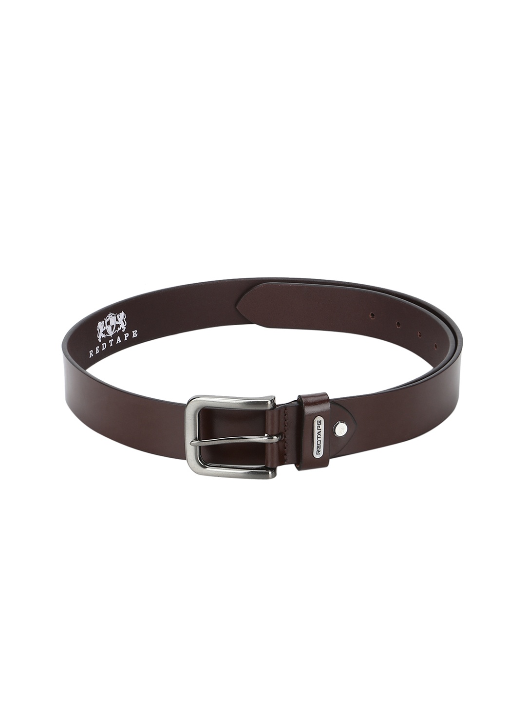 

Red Tape Men Brown Solid Leather Belt