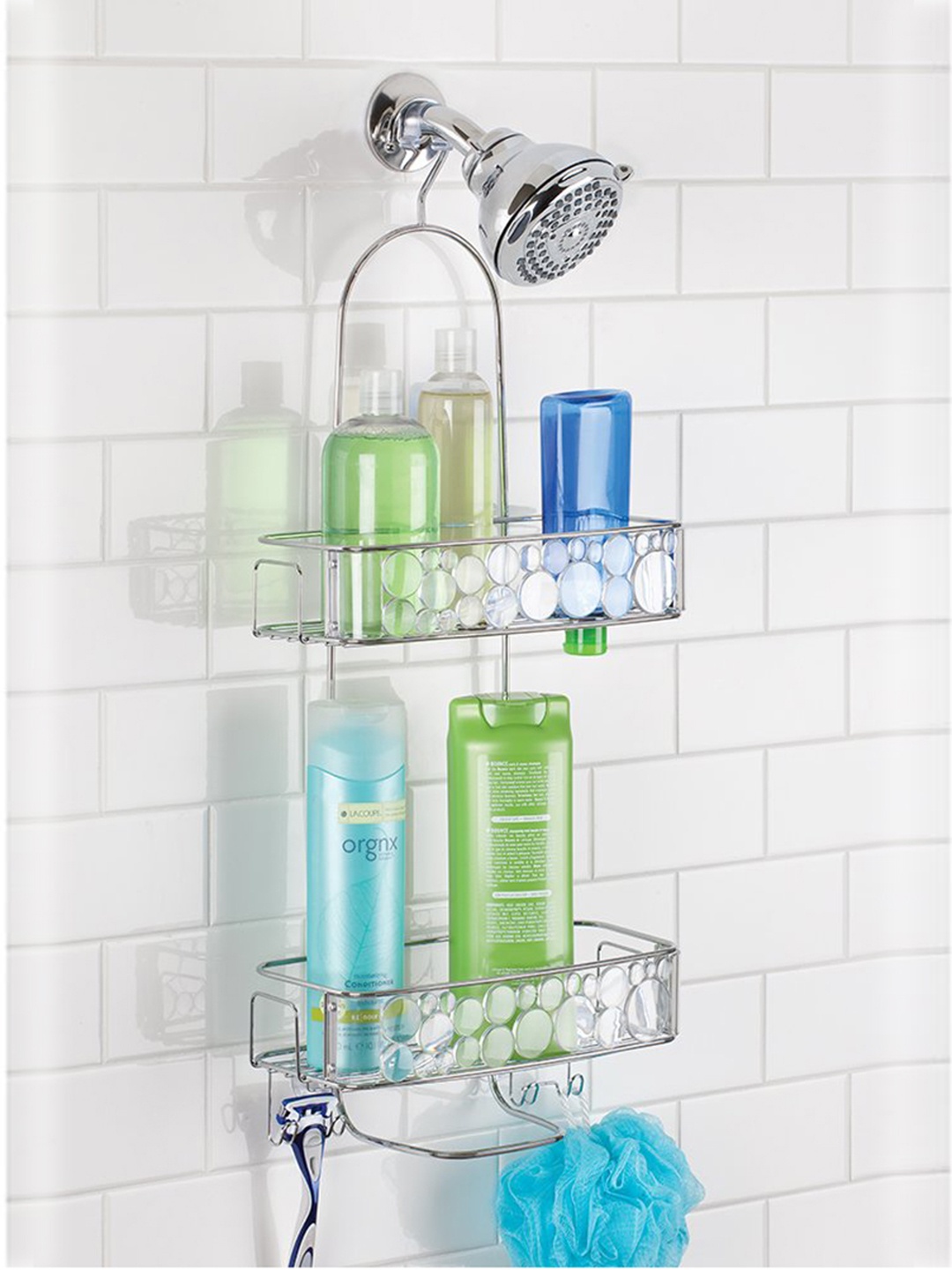 

INTERDESIGN Silver-Toned Metal Bathroom Caddy