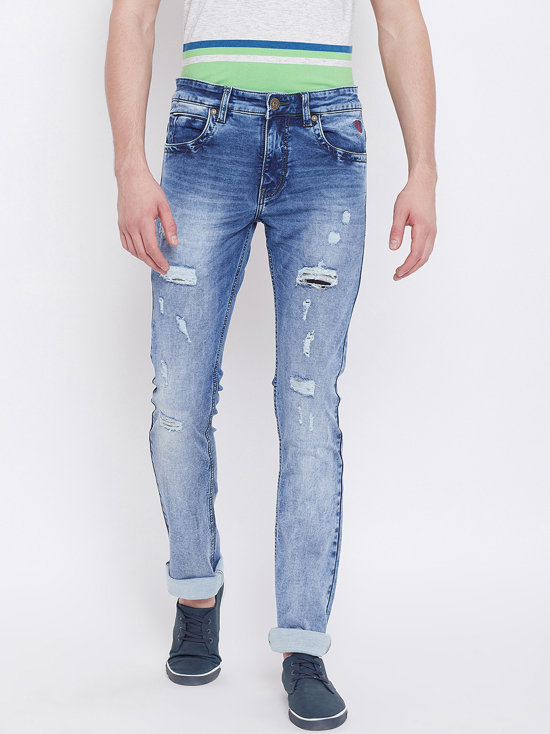 

Duke Cotton Regular Fit Stretchable Jeans, Blue