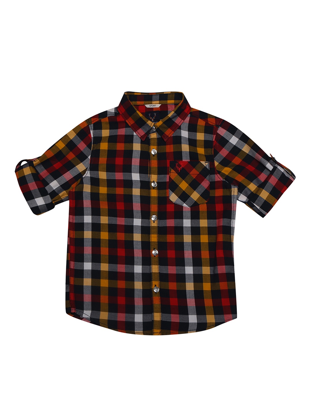 

Allen Solly Junior Boys Black Regular Fit Checked Casual Shirt