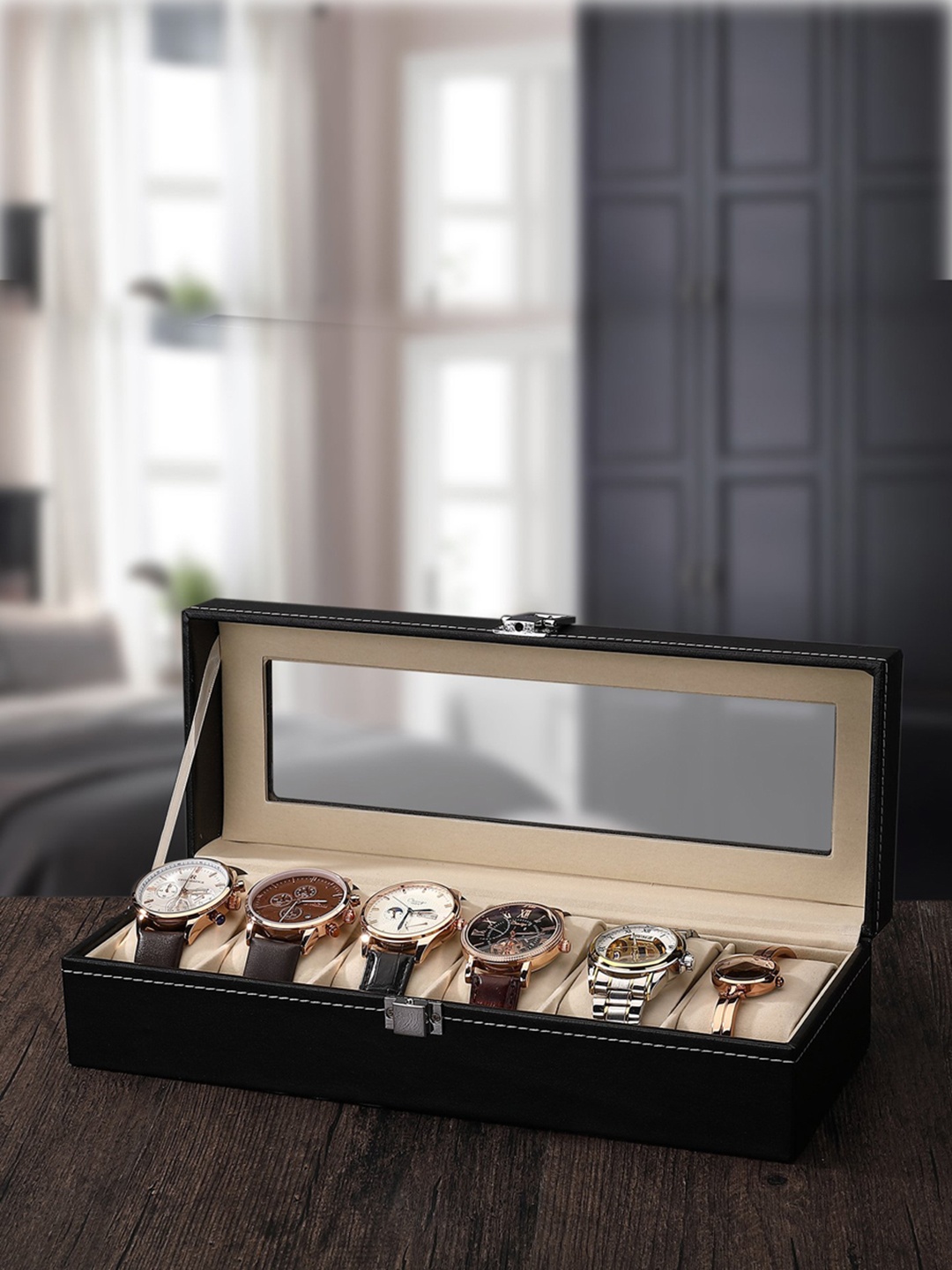 

NOW & ZEN Black & Beige Watch Organiser Box