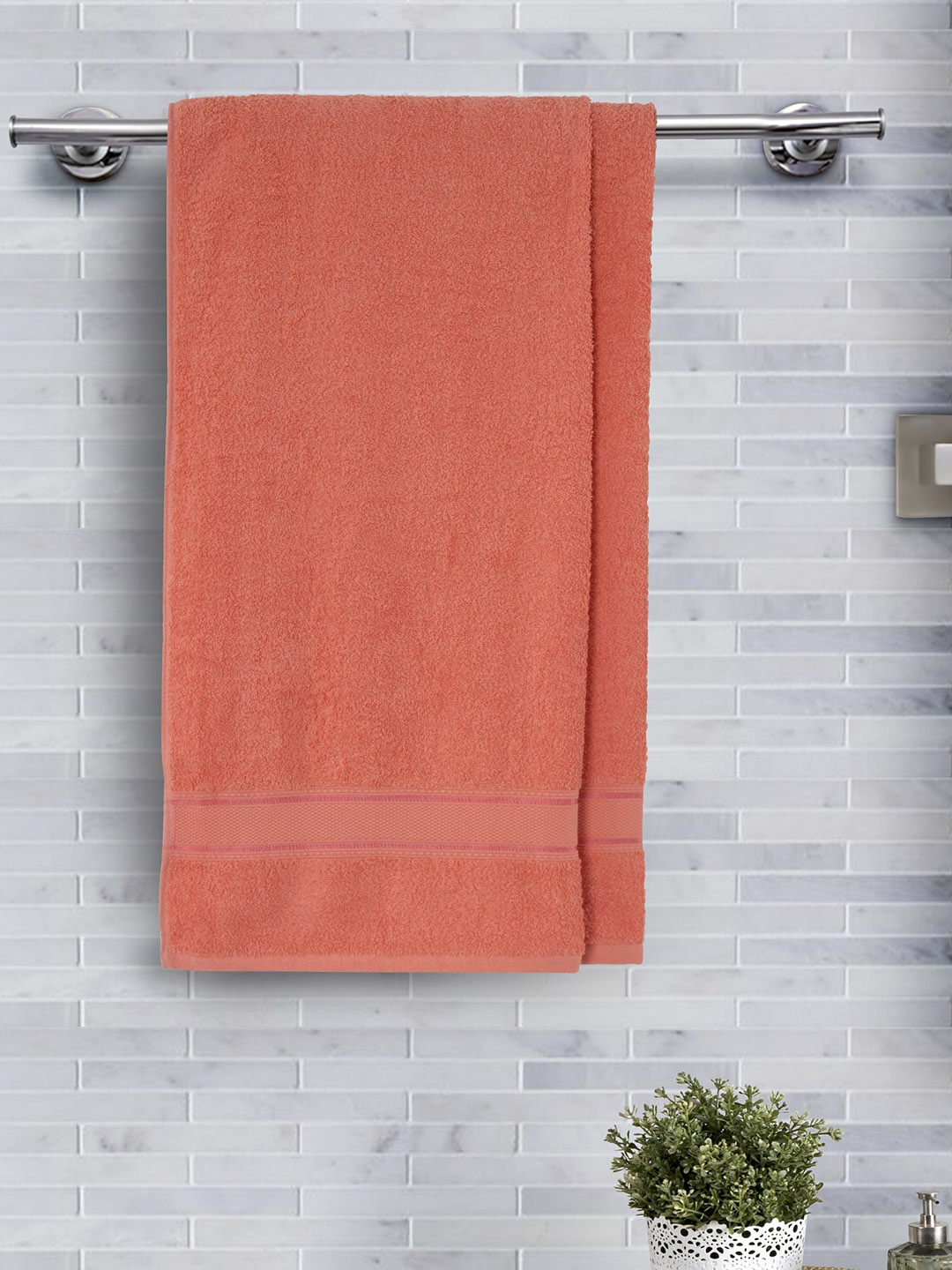 

Maspar Set Of 2 Orange 500 GSM Bath Towels