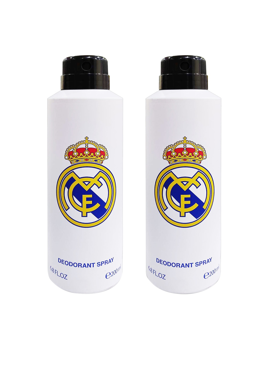 

Real Madrid Unisex Set Of 2 Deodorants 200 ml each, Na