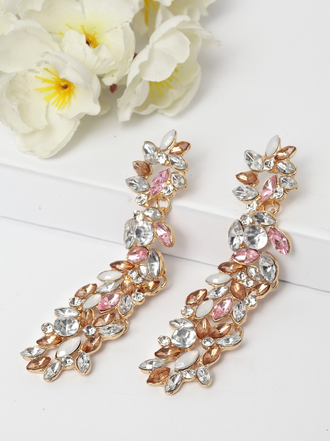 

AVANT-GARDE PARIS Gold-Plated & Tasseled Contemporary Drop Earrings