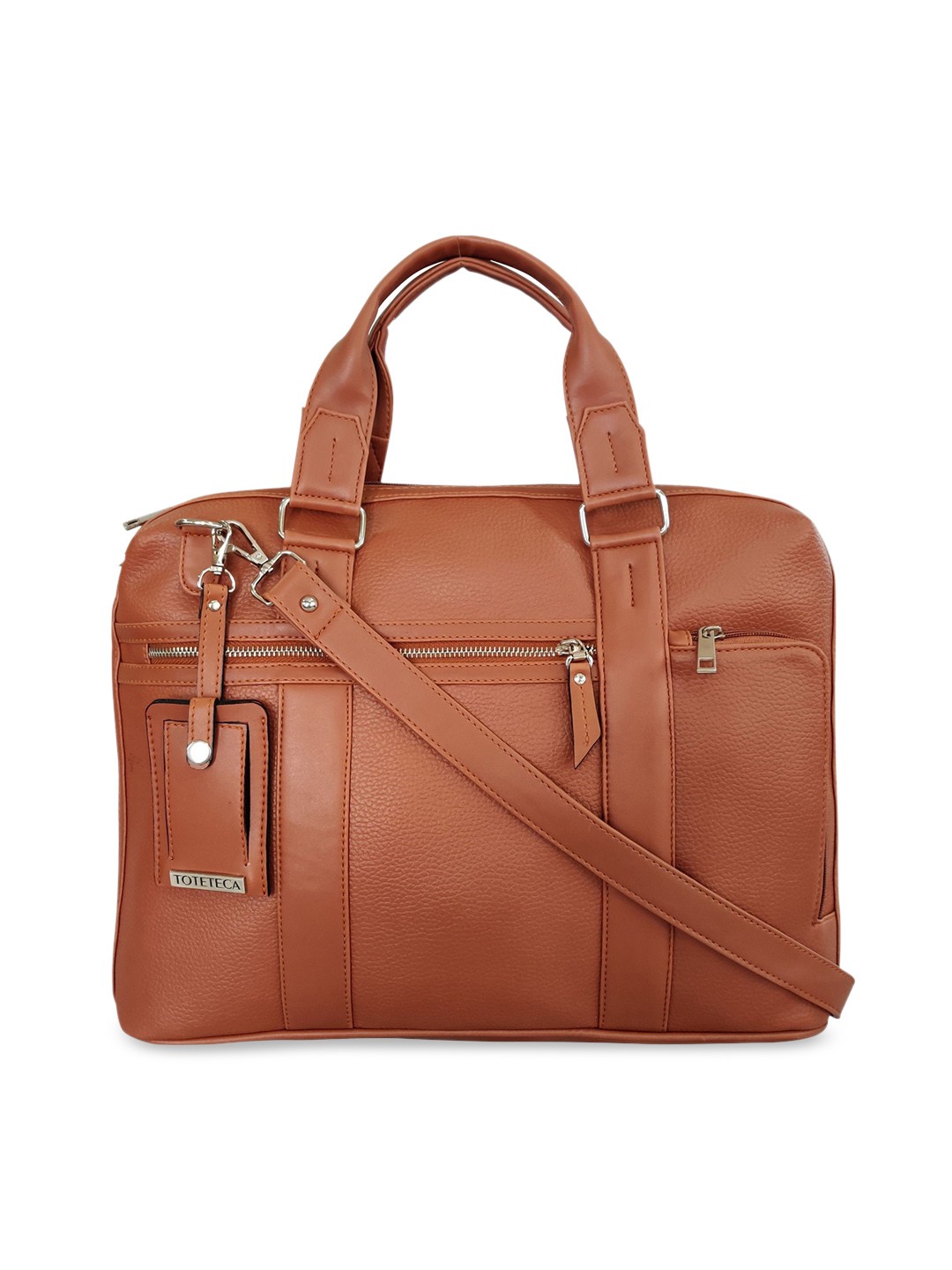 

Toteteca Unisex Tan Brown Laptop Bag