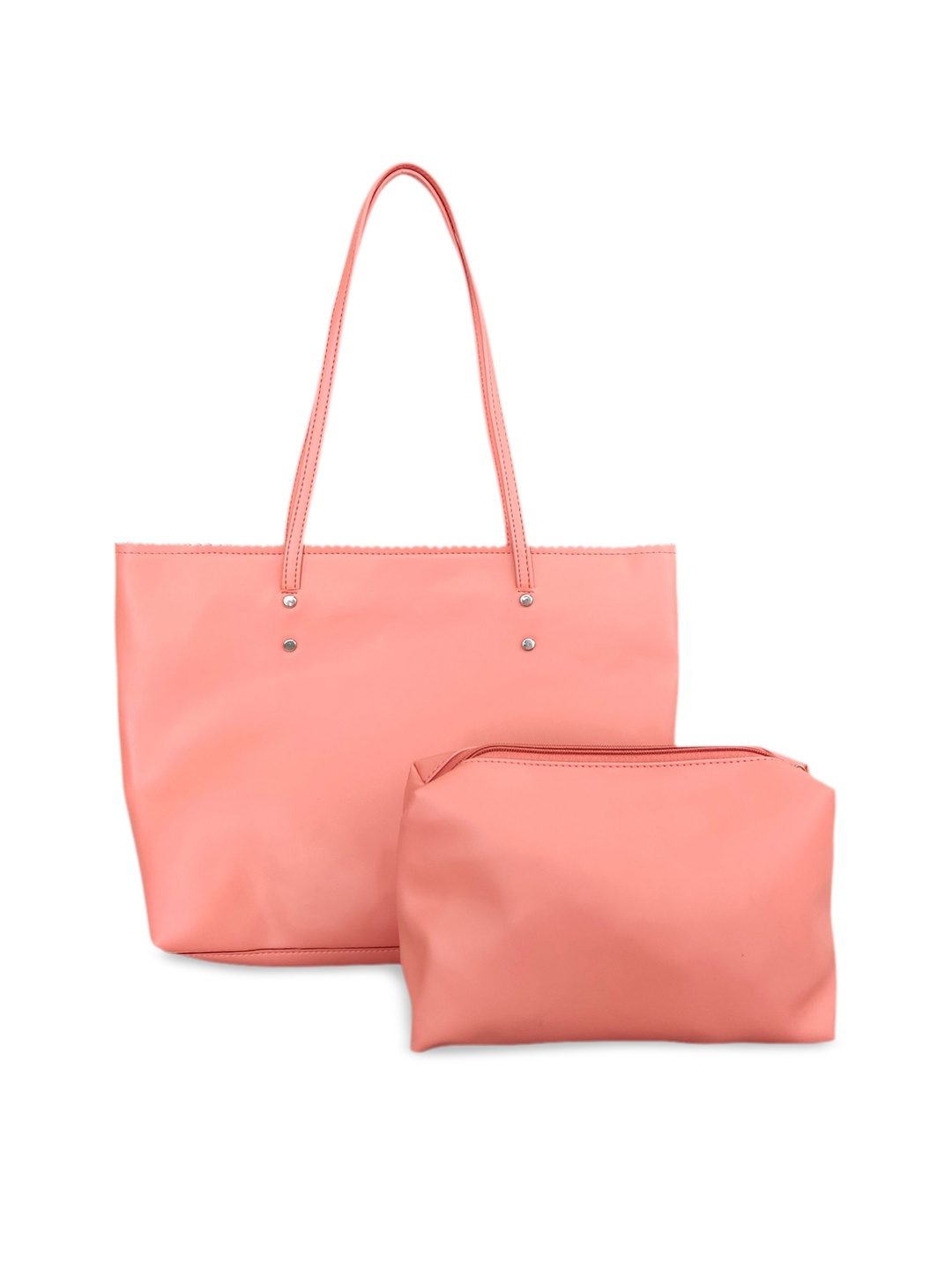 

Toteteca Women Peach-Coloured Solid Shoulder Bag With Pouch