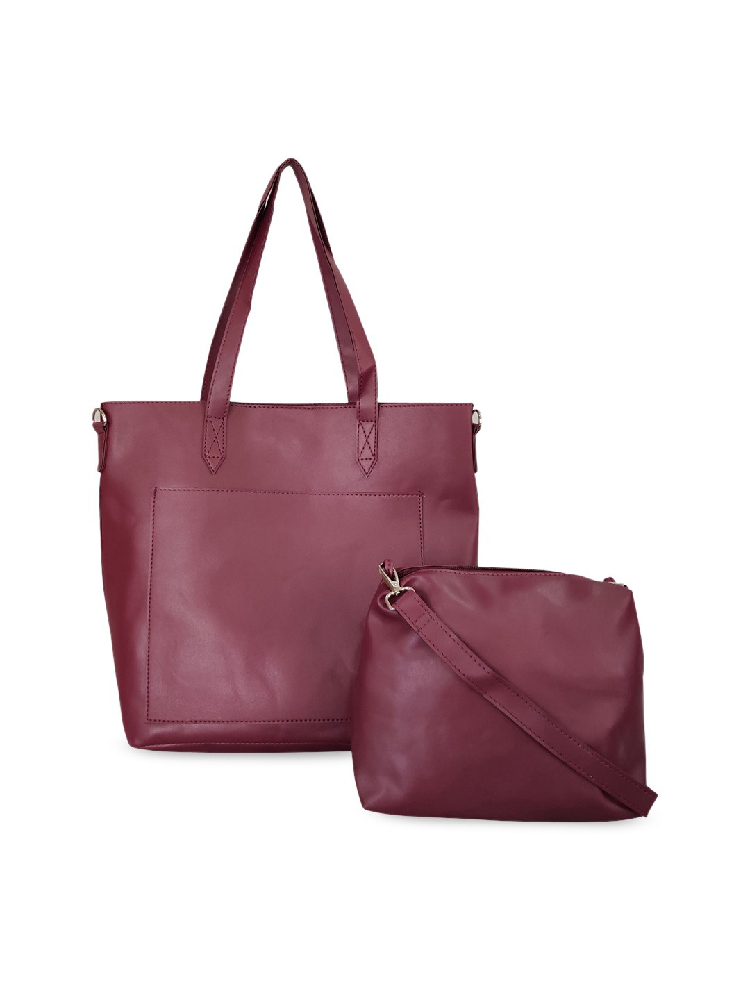 

Toteteca Women Maroon Solid Shoulder Bag With Pouch