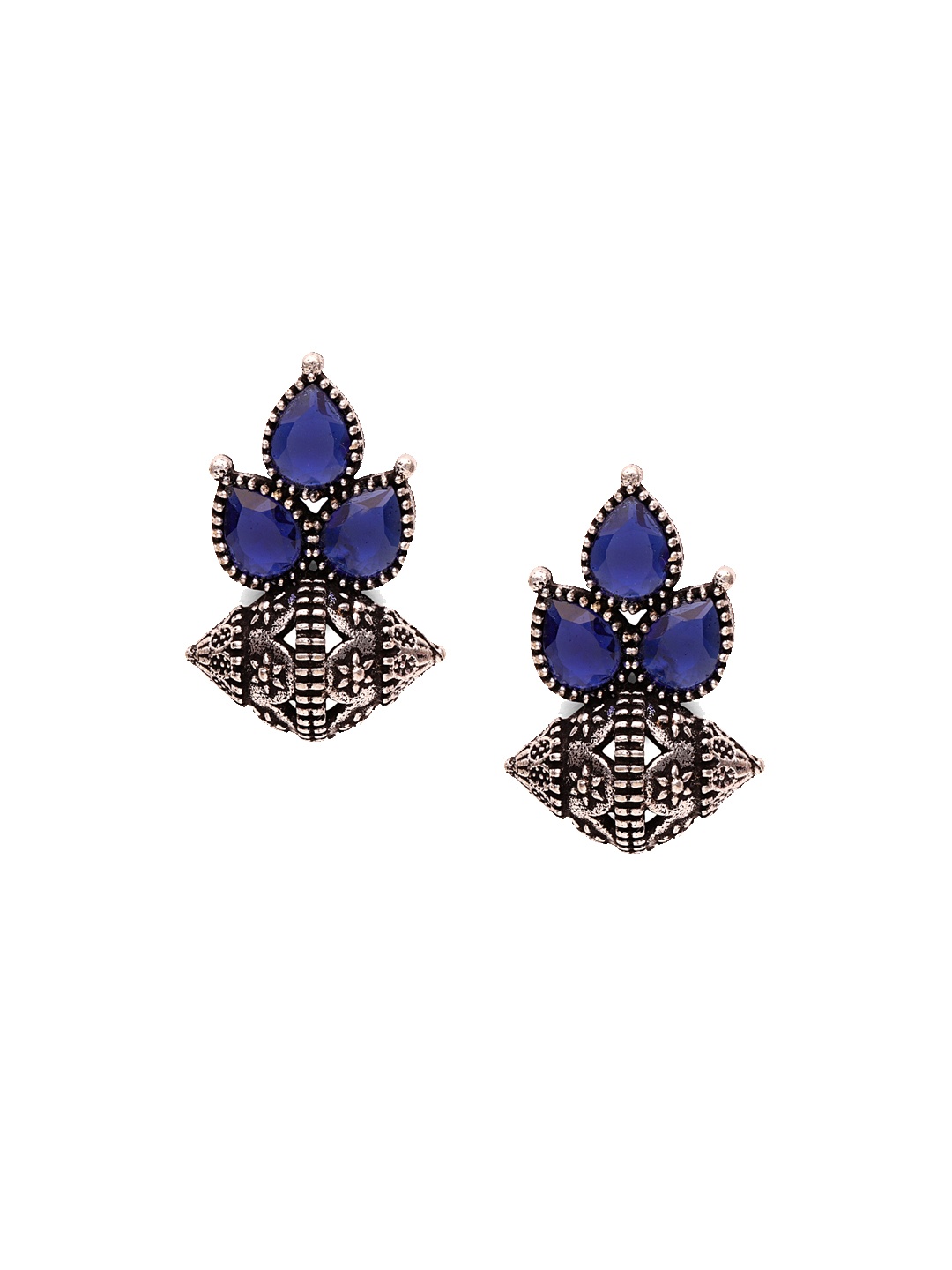 

Fabstreet Silver-Toned Quirky Studs