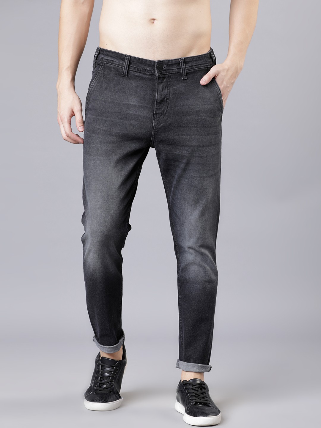 

LOCOMOTIVE Men Black Skinny Fit Mid-Rise Clean Look Stretchable Jeans