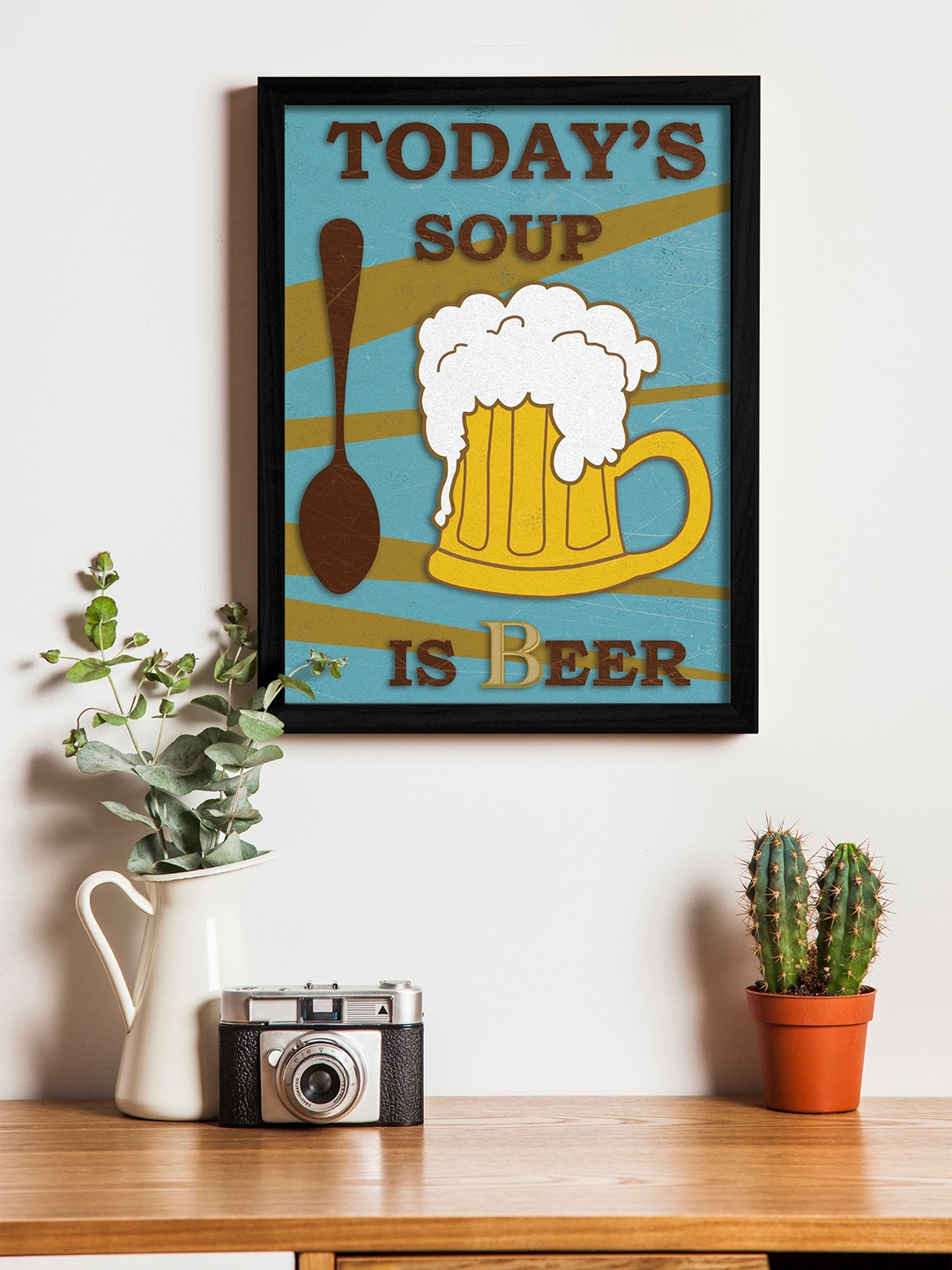 

Art Street Multicoloured Wall Art With Wooden Frame, Multi