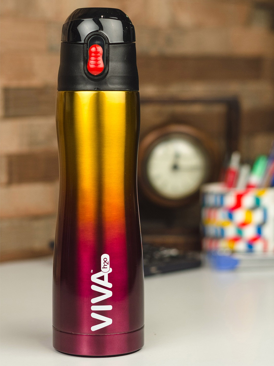 

VIVA h2o Gold-Toned & Purple Water Bottle 500ml