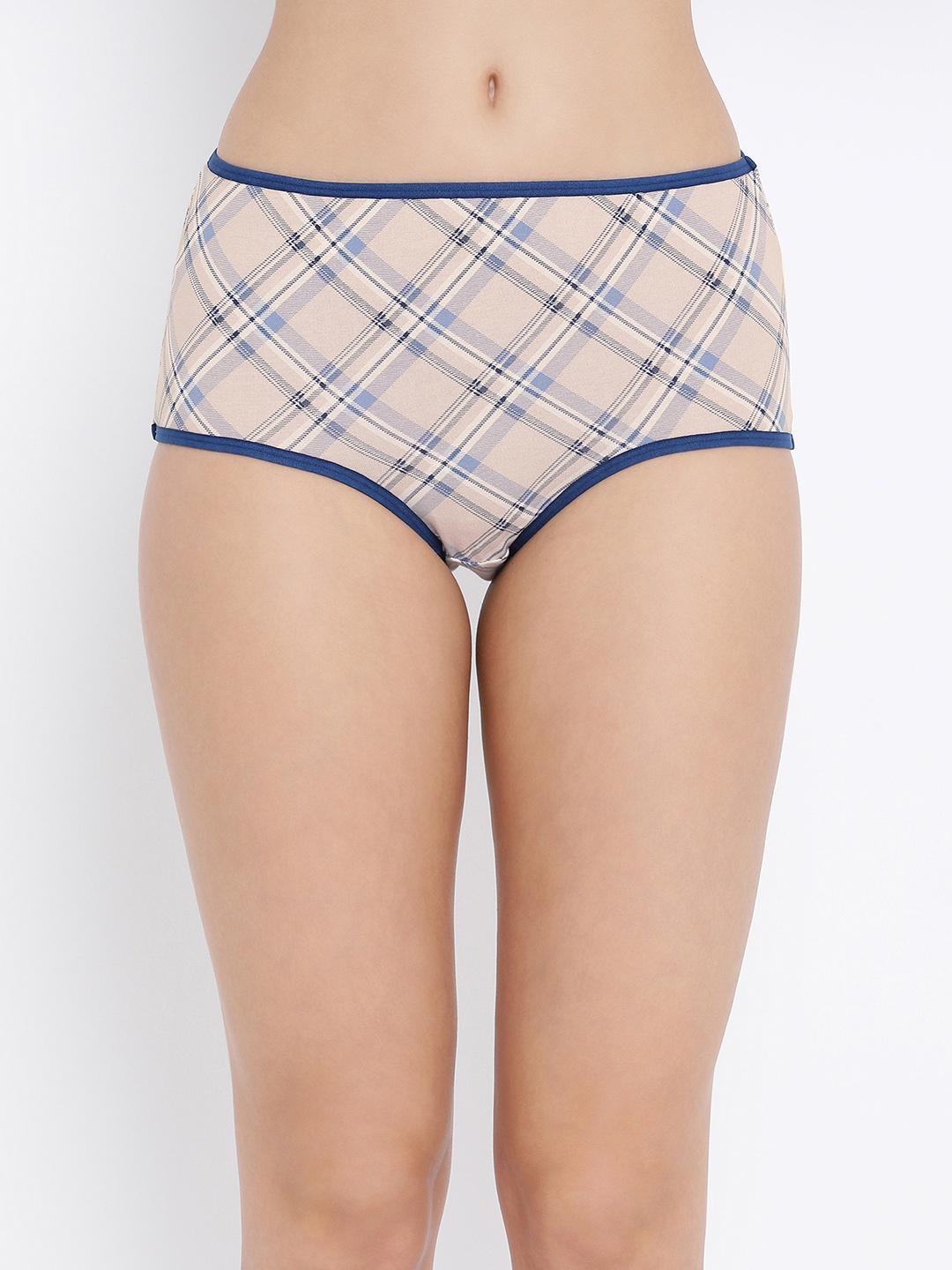 

Clovia Women Beige Checked Hipster Briefs PN3221P24XL