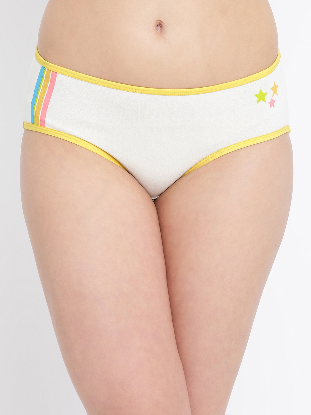 

Clovia Women White Solid Mid-Rise Hipster Briefs PB0015P02M