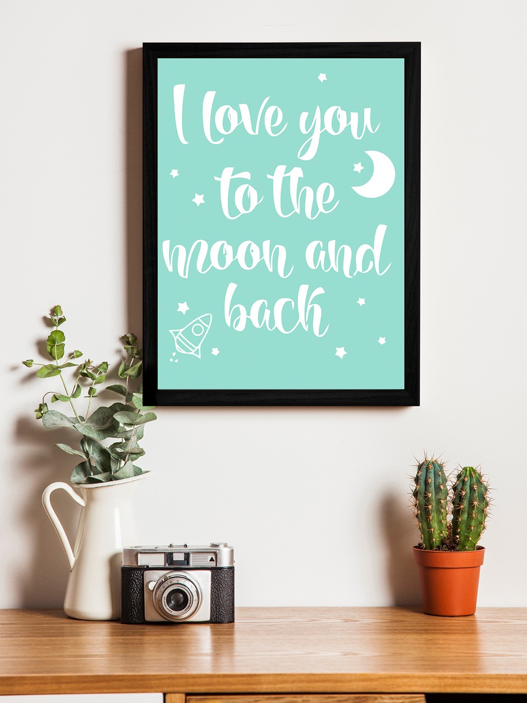 

Art Street Blue & White Wall Art With Wooden Frame