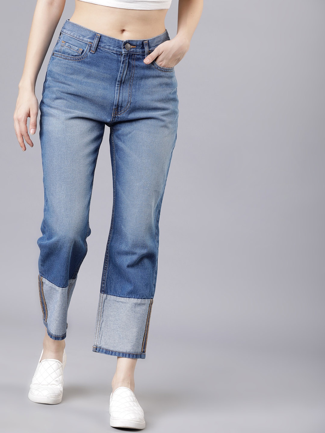 

Tokyo Talkies Women Blue Slim Fit Mid-Rise Clean Look Jeans