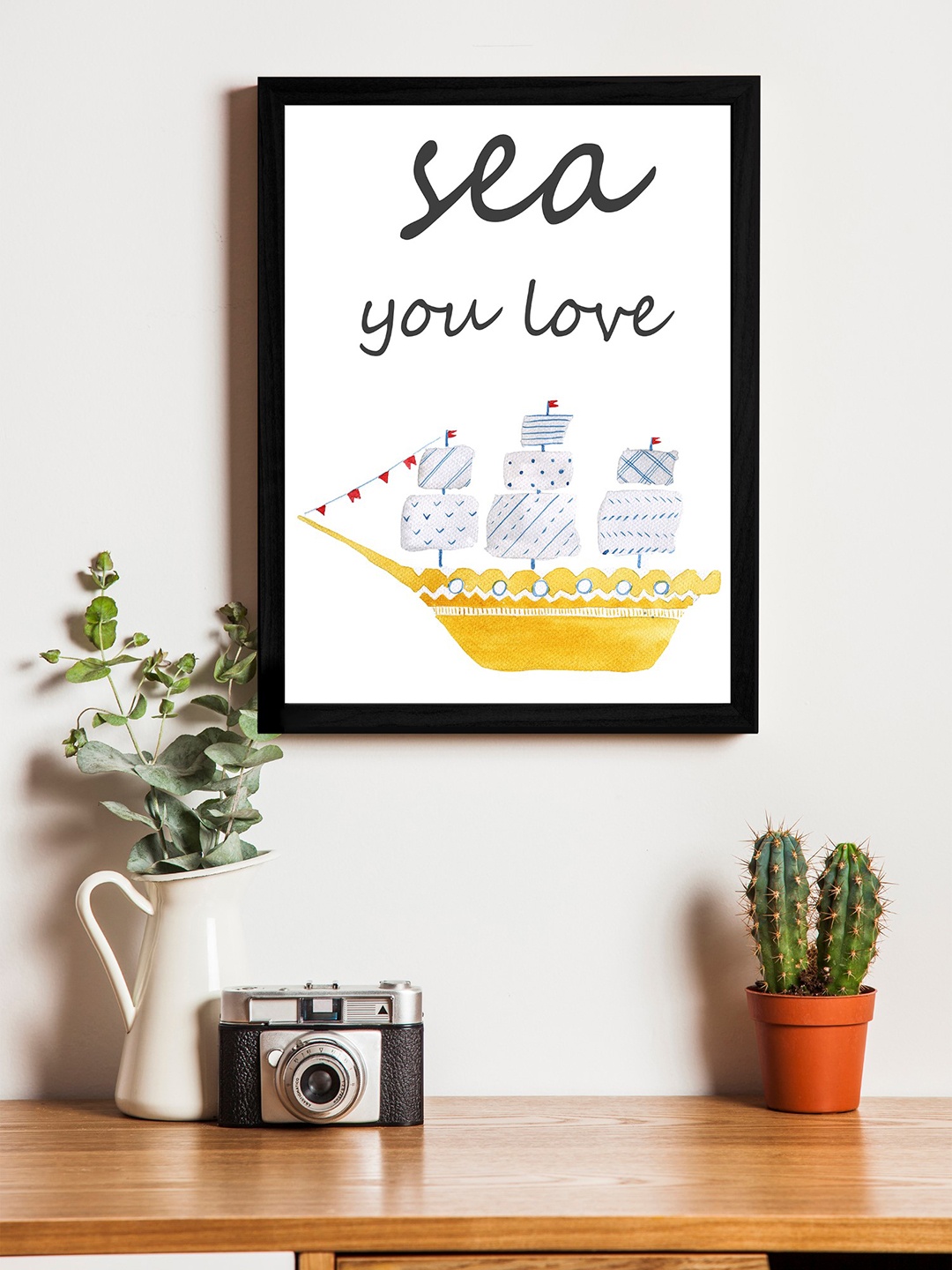 

Art Street White & Black Wall Art With Wooden Frame