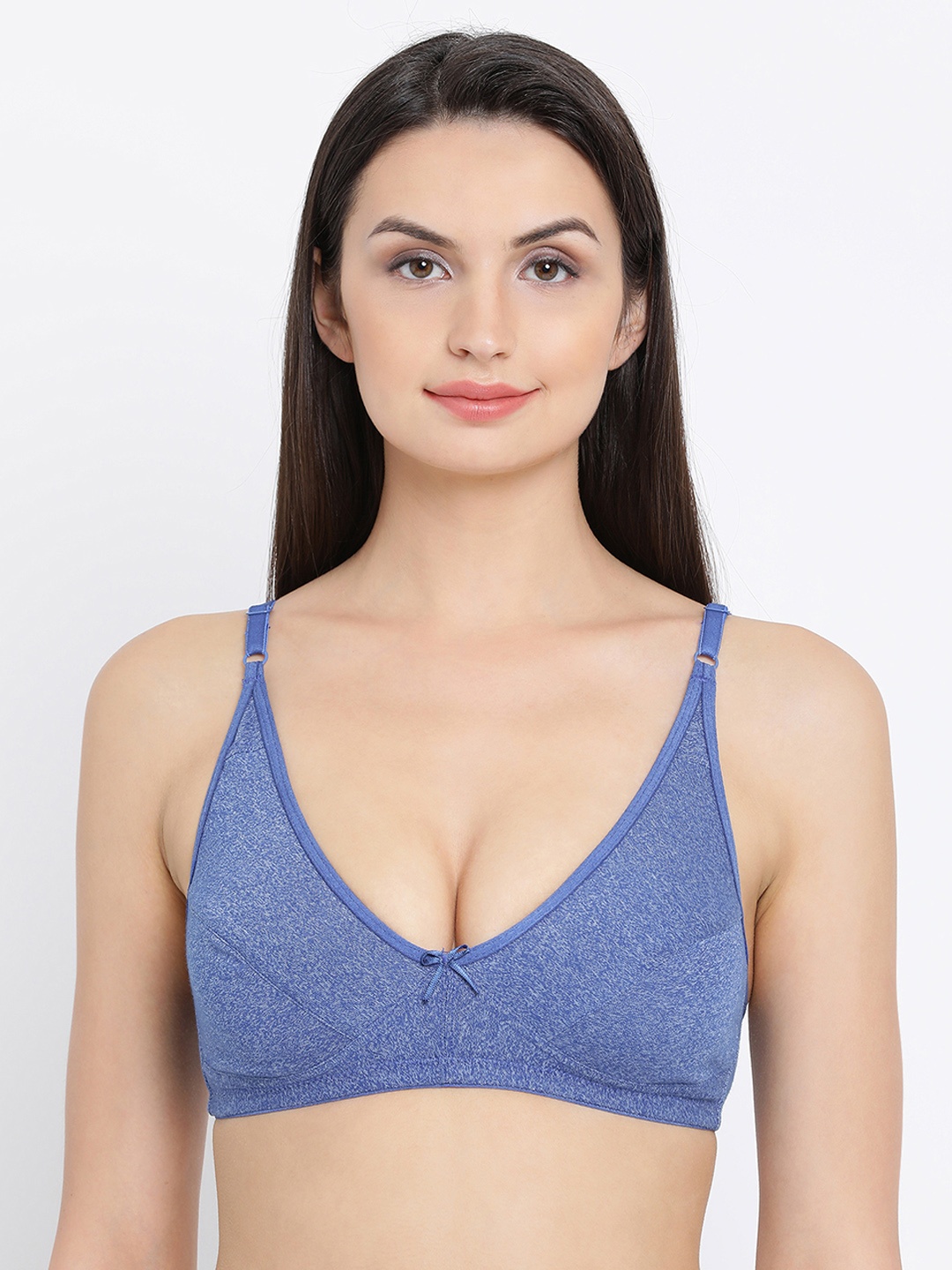 

Clovia Cotton Non-Padded Non-Wired Full Cup Bra, Blue