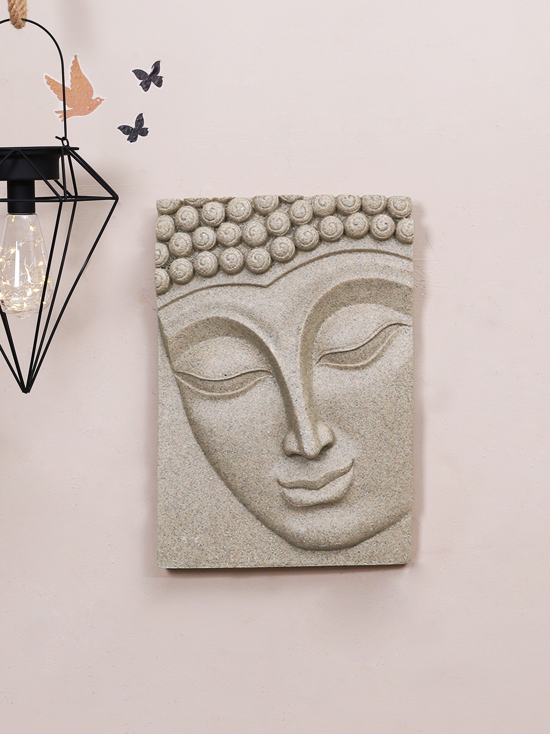

TAYHAA Grey Stone Dust Lord Buddha Showpiece