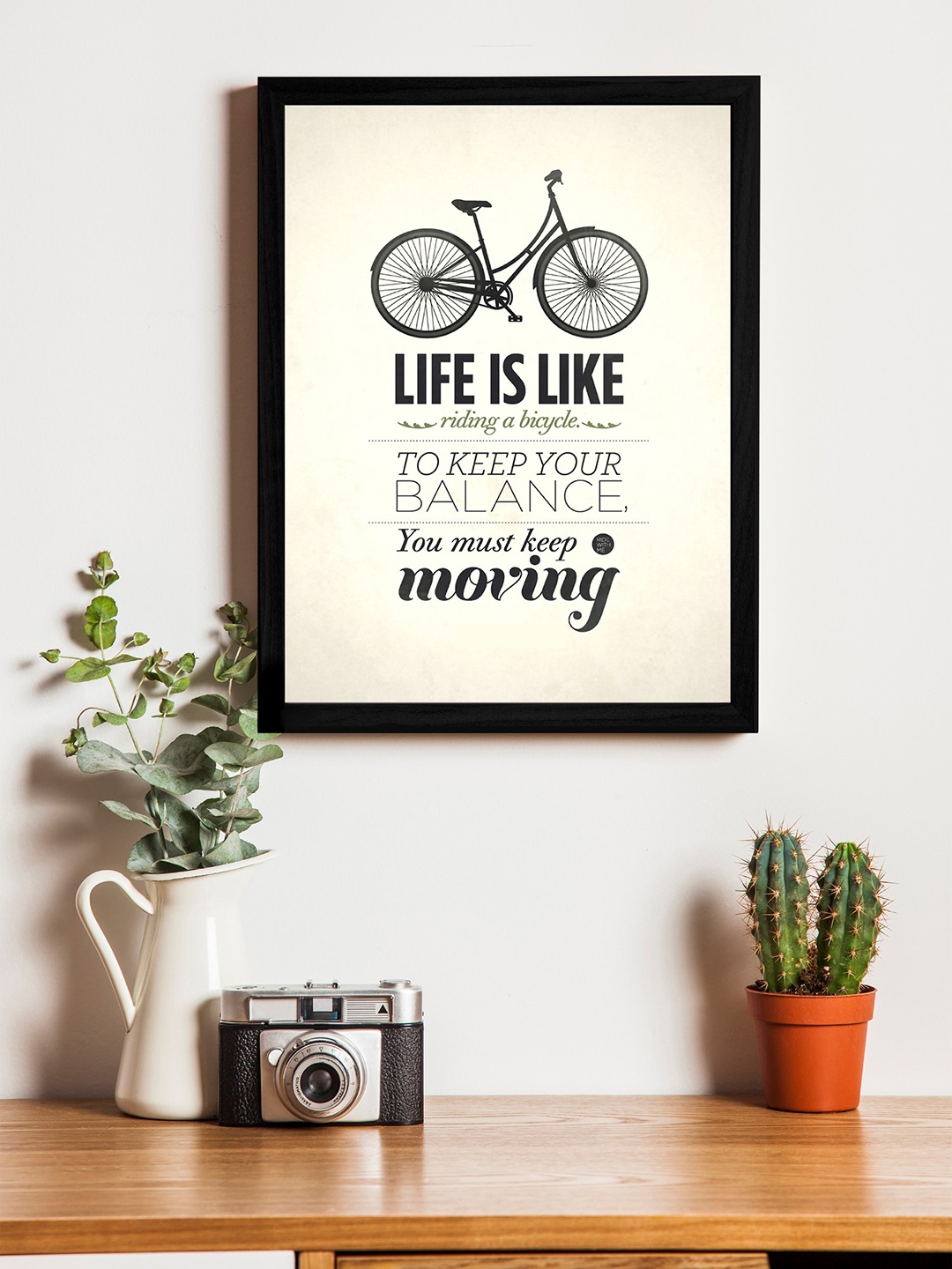 

Art Street White & Black Wall Art With Wooden Frame