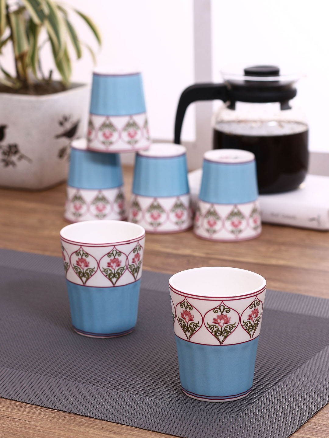 

India Circus Multicoloured Printed Ceramic Set, Multi