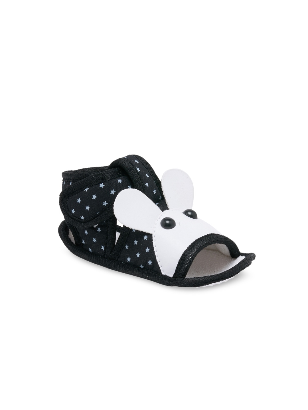 

CHiU Kids Blac & White Printed Booties, Black